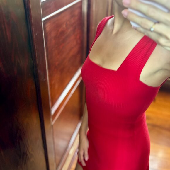 Reformation Ribbed Red Mini Dress - Picture 4 of 8